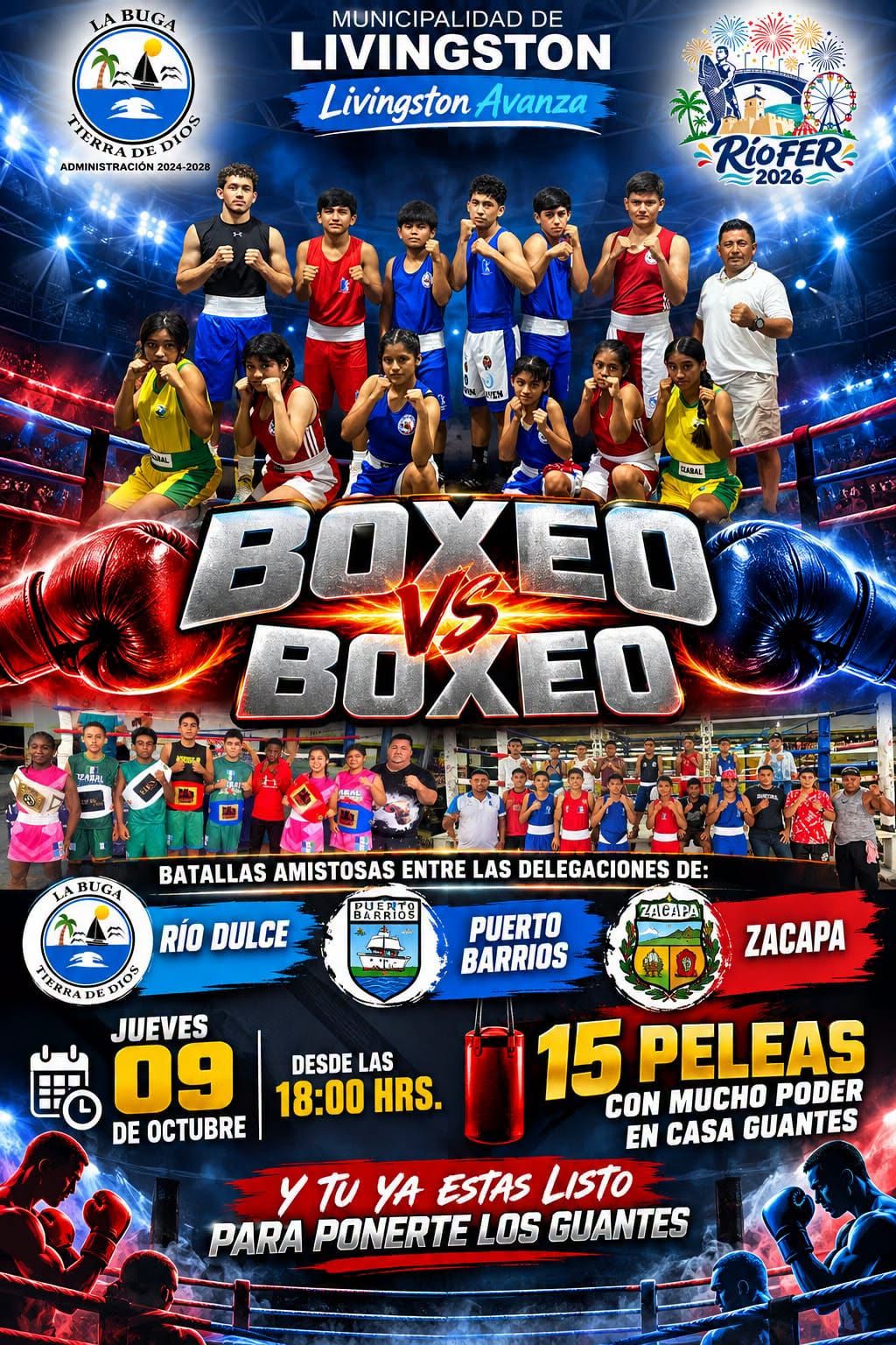 En nuestra Ríofer2026 iniciamos las actividades de feria con una velada de Boxeo.